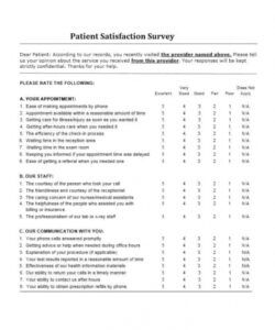 Editable Dental Patient Feedback Form Template Word Example