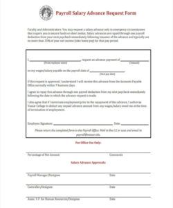 Editable Employee Cash Advance Form Template Doc Sample