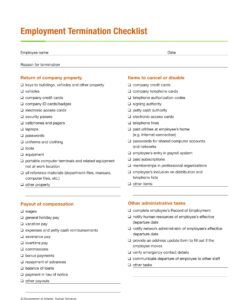 Editable Employee Termination Form Template Pdf Sample