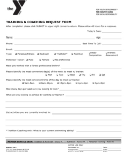 Editable Fitness Consultation Form Template Pdf Sample