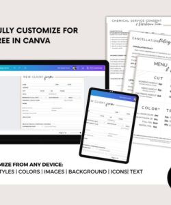 Editable Hair Colour Consultation Form Template Pdf Sample