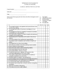 Editable Instructor Feedback Form Template Word Example