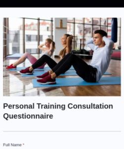 Editable Personal Trainer Consultation Form Template Pdf