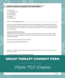 Editable Therapy Informed Consent Form Template Doc Sample