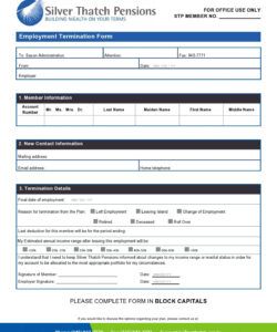 Employee Termination Form Template Doc Sample