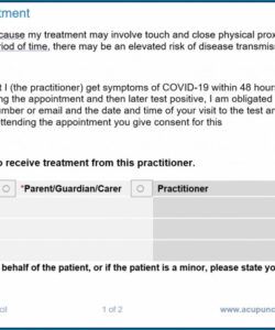 Free Acupuncture Consent Form Template  Sample