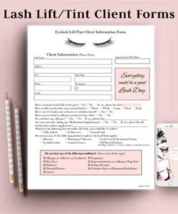 Free Brow Lamination Consultation Form Template Pdf