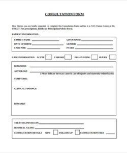 Free Business Consultation Form Template Doc Example