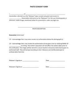 Free Child Photo Consent Form Template Pdf