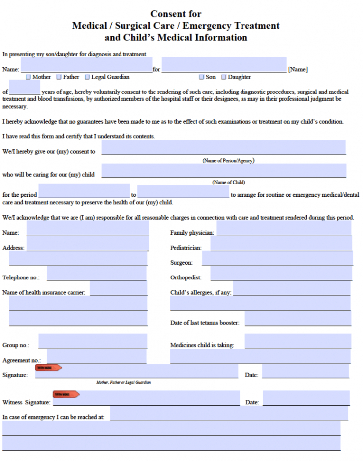 Free Child Photo Consent Form Template