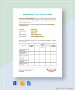 Free Customer Food Feedback Form Template Word