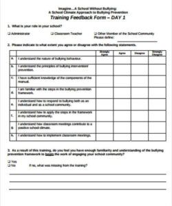 Free Facilitator Feedback Form Template Word