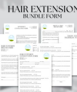 Free Hair Extension Consultation Form Template  Sample