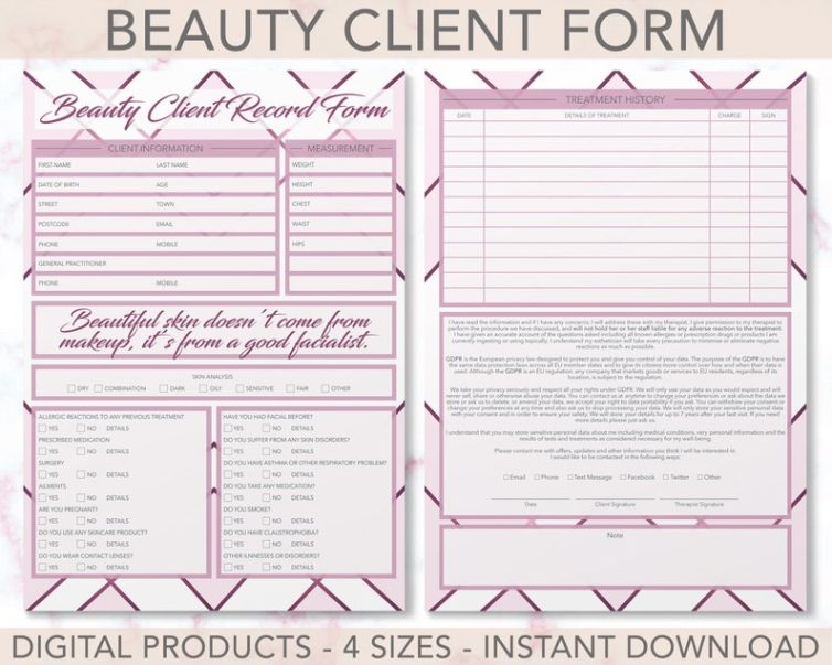 Free Hairdressing Consultation Form Template  Sample