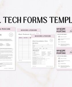 Free Nail Technician Consultation Form Template  Example