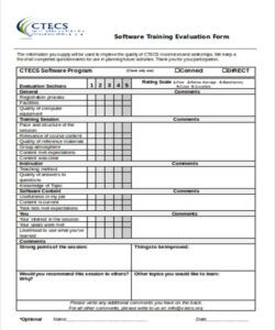 Free Training Course Feedback Form Template Pdf Example