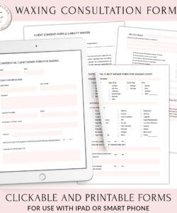 Free Waxing Consultation Form Template Pdf