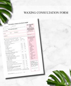 Free Waxing Consultation Form Template Pdf Sample