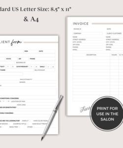 Hair Colour Consultation Form Template Excel Sample