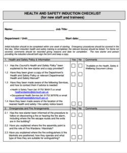 Induction Feedback Form Template Doc