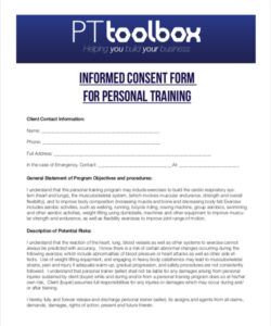 Printable Chiropractic Informed Consent Form Template Word Example