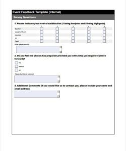 Printable Facilitator Feedback Form Template Pdf