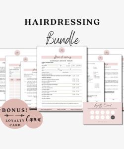 Printable Hairdressing Consultation Form Template Doc Sample