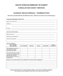 Printable It Support Feedback Form Template Word Sample