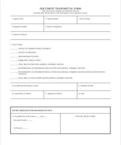 Printable Material Transmittal Form Template Pdf Example