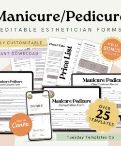 Printable Nail Technician Consultation Form Template