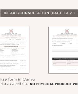 Printable Nail Technician Consultation Form Template Word Sample