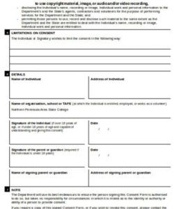 Printable Social Media Consent Form Template