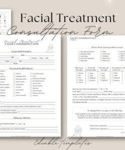 Professional Aesthetic Consultation Form Template Pdf Sample