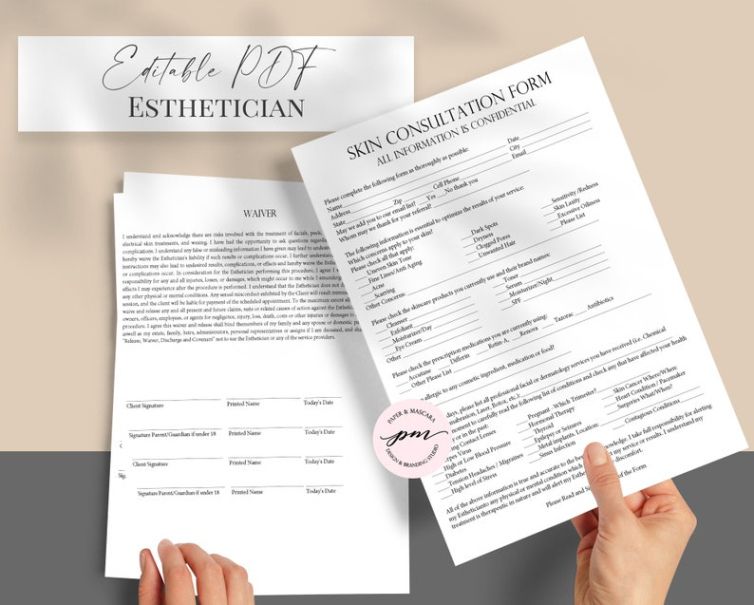 Professional Skin Care Consultation Form Template Excel Sample