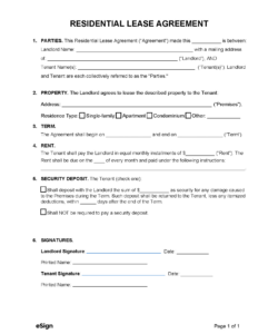 Basic Commercial Lease Agreement Template Doc Sample