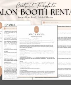 Blank Beauty Salon Booth Rental Agreement Template Doc Sample