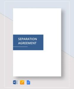 Blank Business Partnership Separation Agreement Template Excel