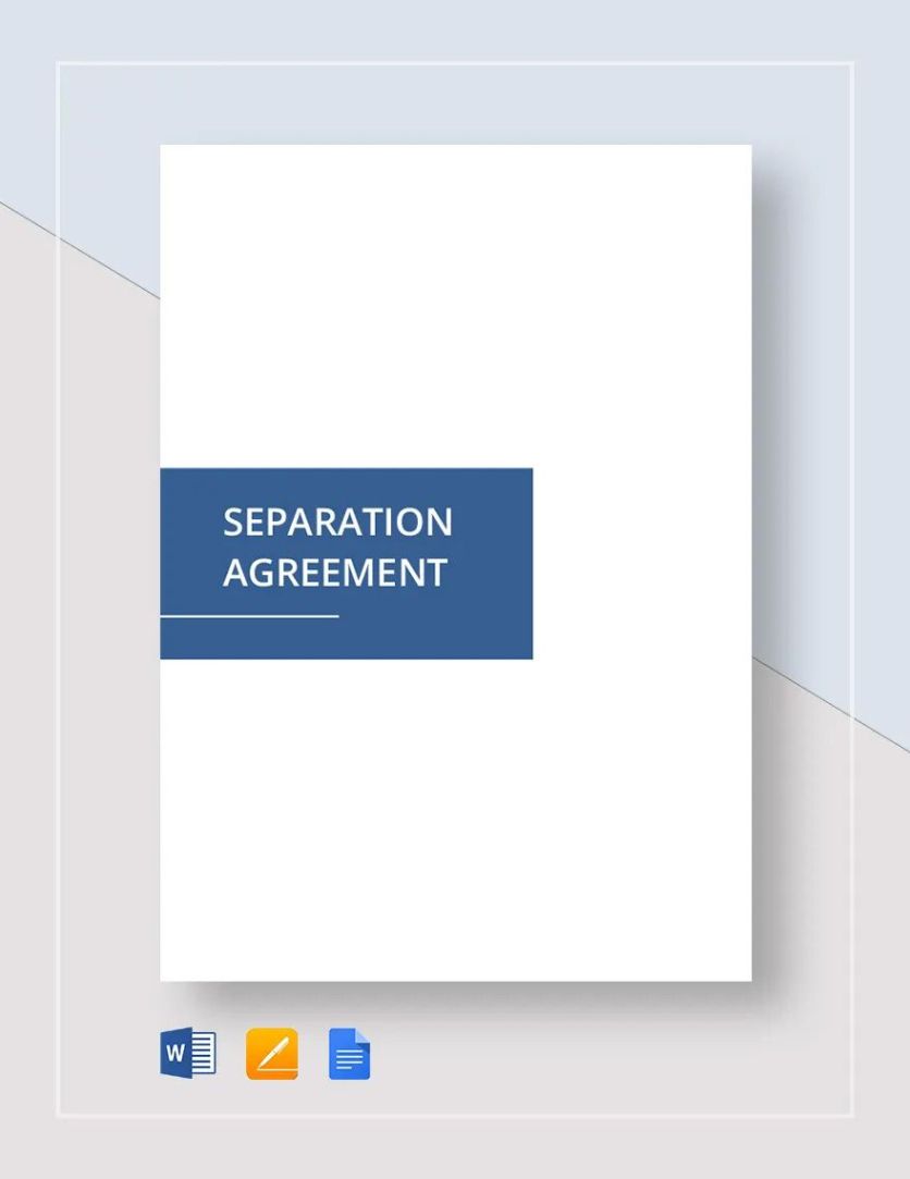 Blank Business Partnership Separation Agreement Template Excel