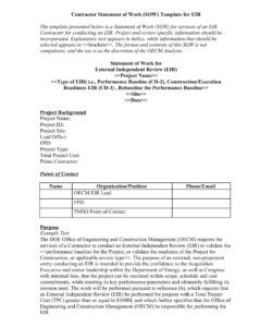 Blank Statement Of Work Agreement Template Pdf Sample