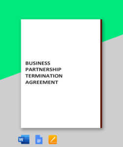 Business Partnership Separation Agreement Template Doc