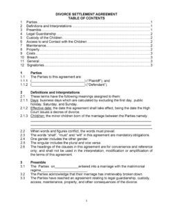 Car Accident Settlement Agreement Template Pdf Sample