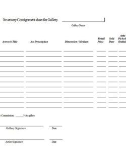 Custom Art Gallery Consignment Agreement Template Word