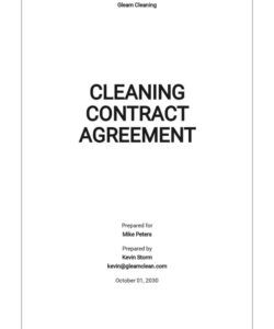 Custom Carpet Cleaning Service Agreement Template  Sample