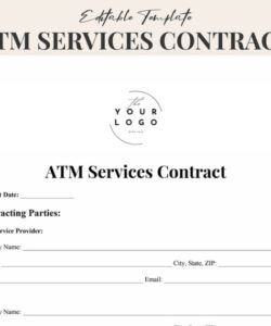 Free  Atm Site Location Agreement Template Pdf