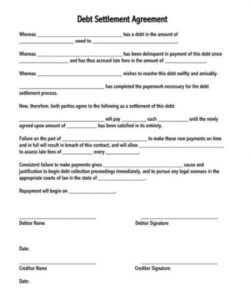 Free Custom Assumption Of Debt Agreement Template  Sample