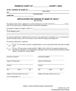 Free Custom Change Of Name Agreement Template Word