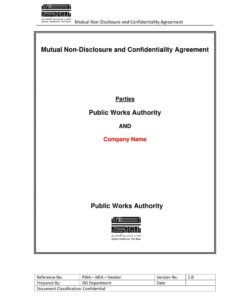 Free Editable Artist Non Disclosure Agreement Template Doc