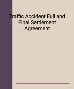 Free Editable Car Accident Settlement Agreement Template  Sample