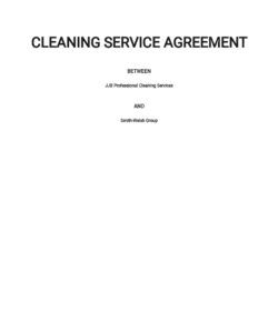 Free Editable Carpet Cleaning Service Agreement Template Doc