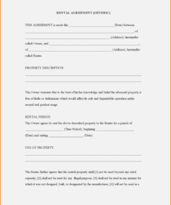 Free Editable Week To Week Rental Agreement Template Word Sample